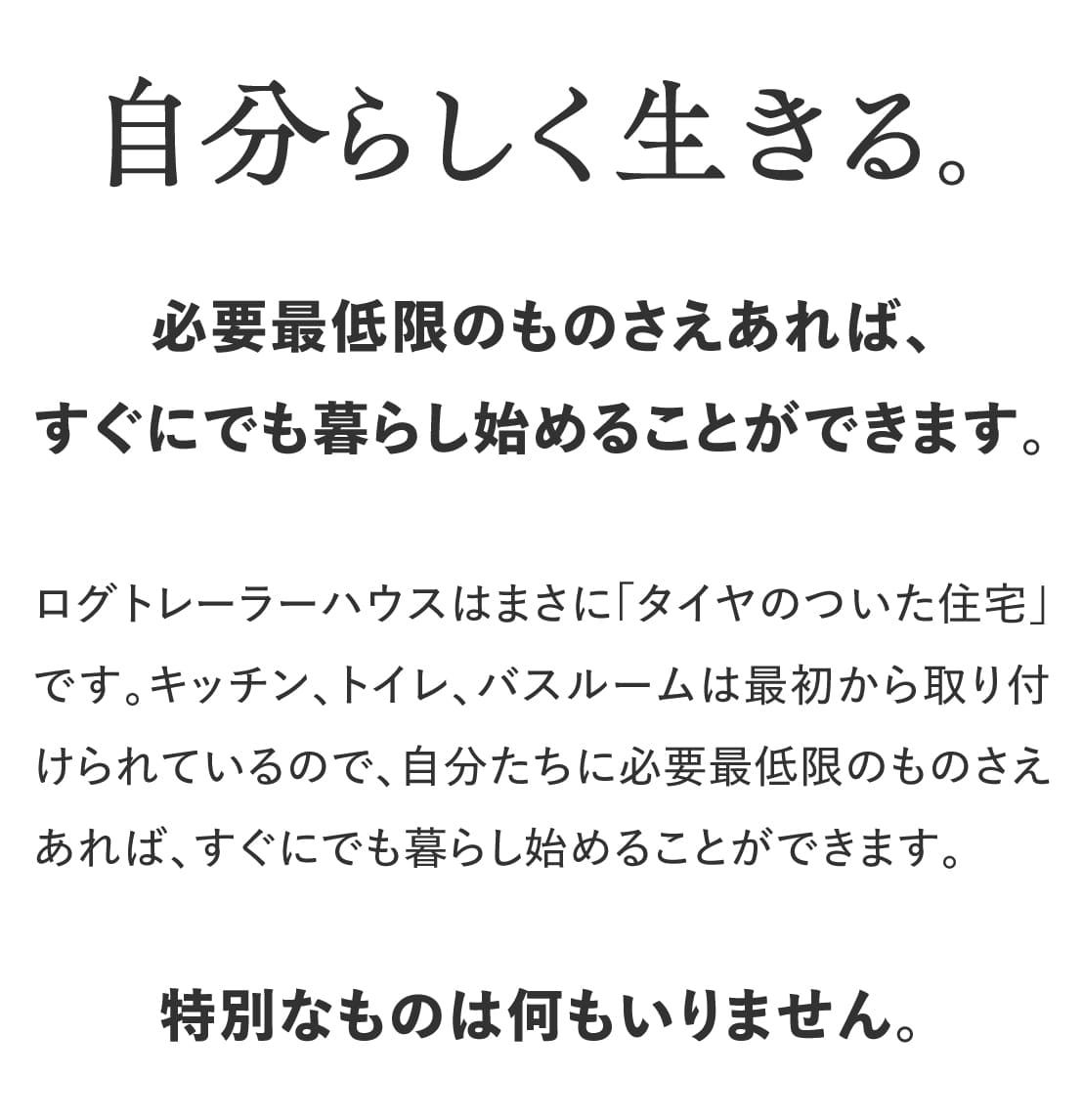 ログハウスのビックボックス,トレーラーハウス,自分らしく生きる,今までにないライフスタイルを実現