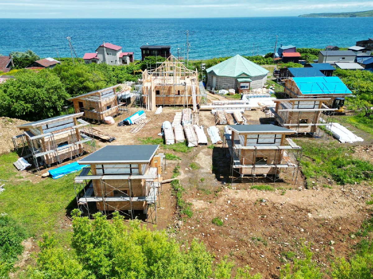 北海道、野鳥達の楽園に建築中