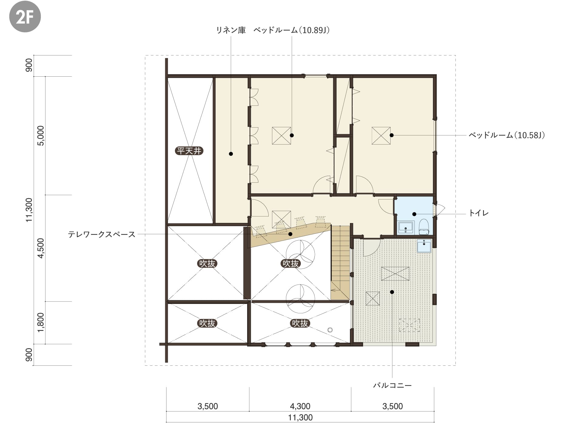 HERTTAの２階平面図