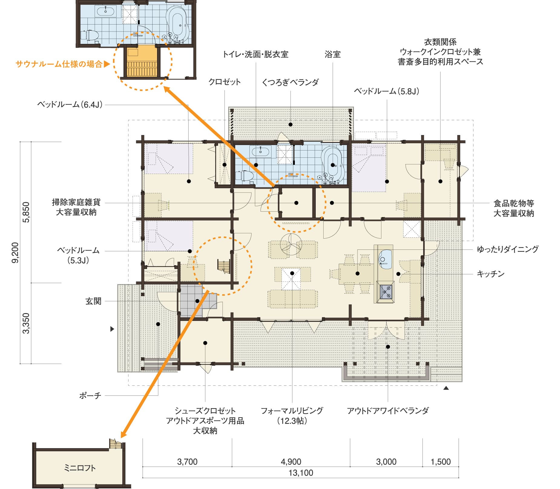 VIRTAの１階平面図