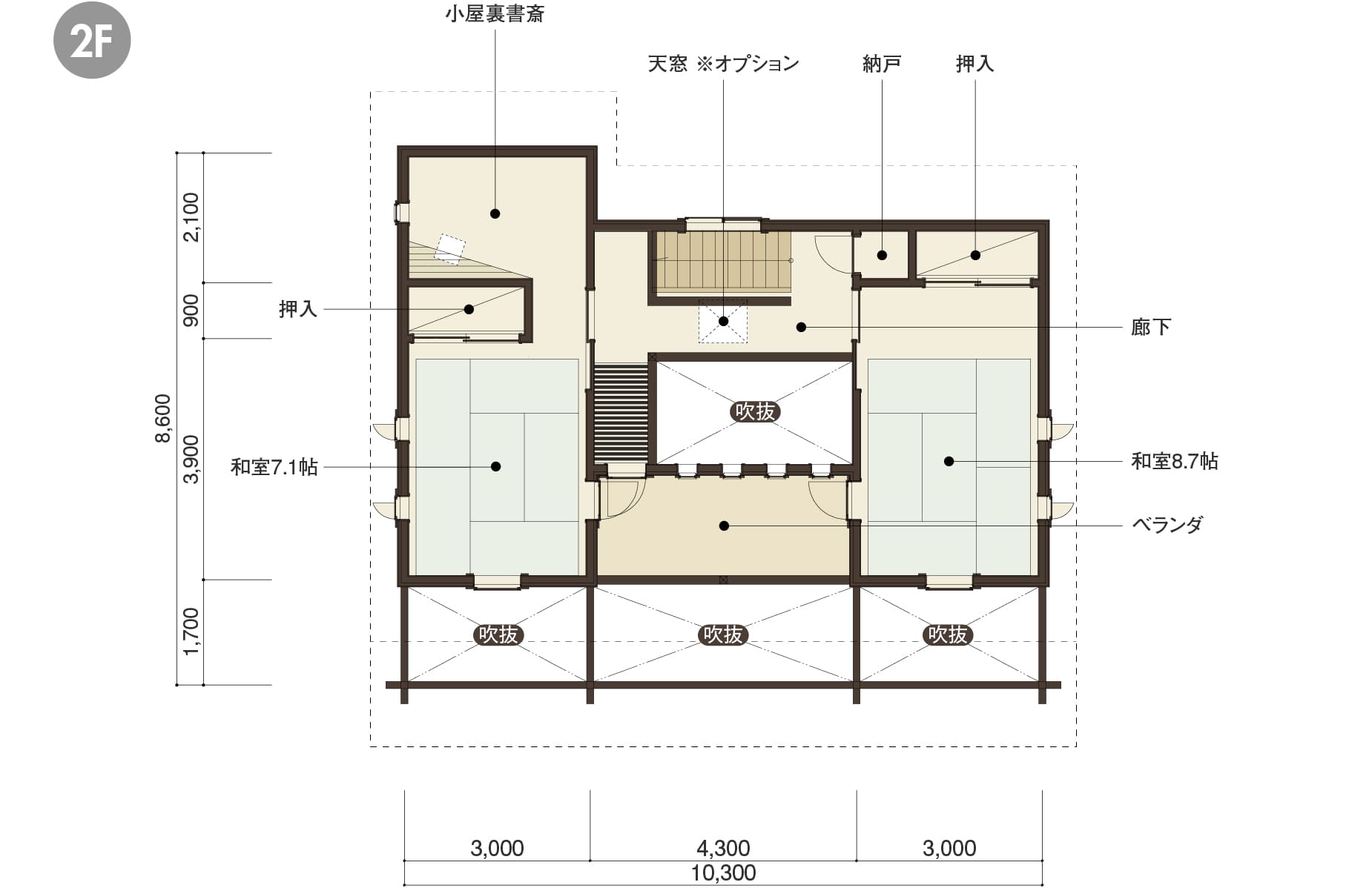 那智の２階平面図